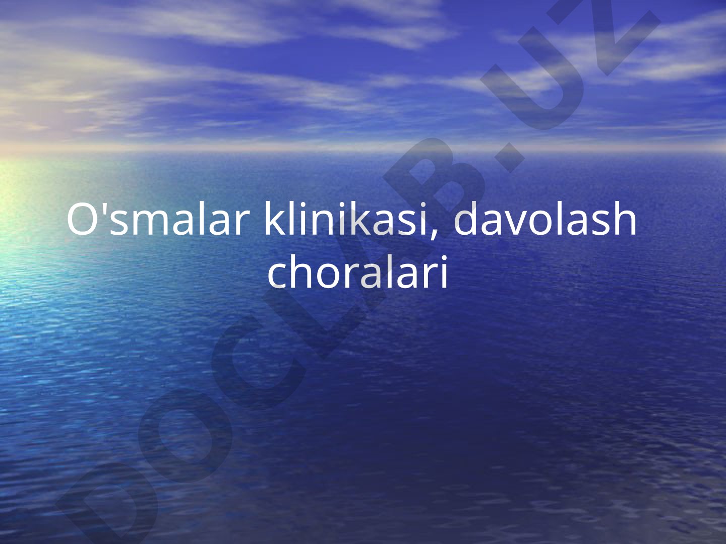 O'smalar klinikasi, davolash choralari