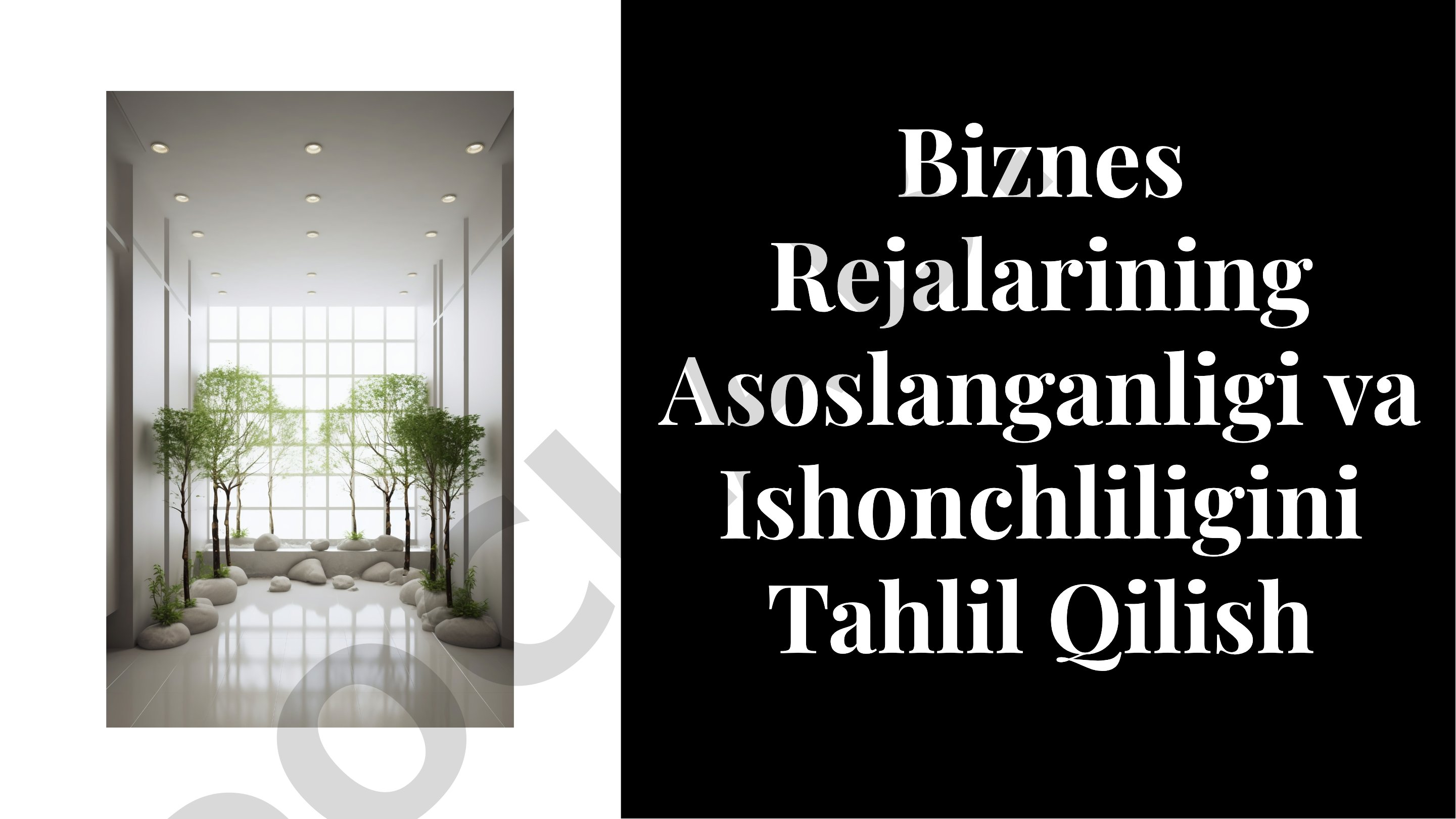 Biznes Rejalarining Asoslanganligi va Ishonchliligini Tahlil Qilish