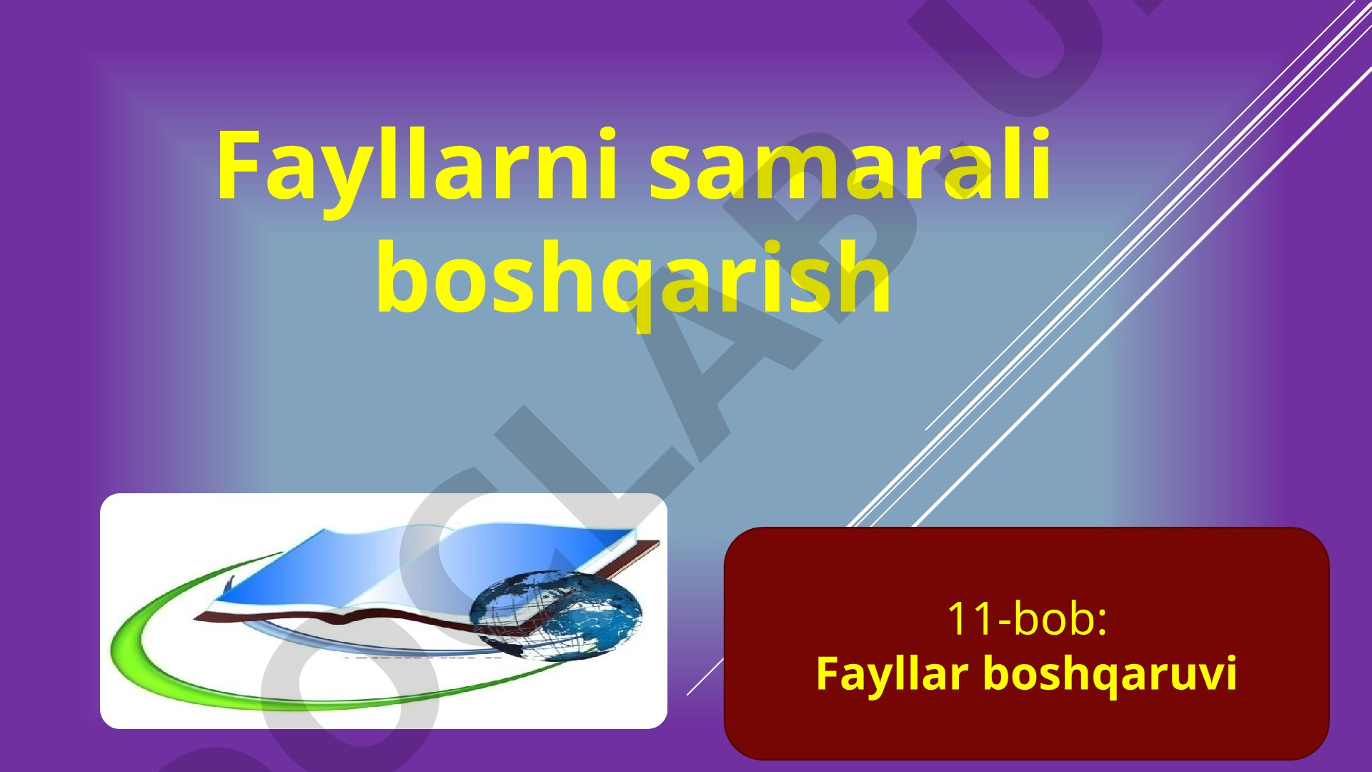Fayl kengaytmasi turlari, ularni aniqlash va fayllarni tartib bilan saqlash usullari