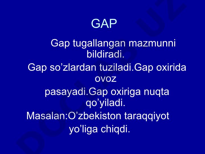 O'zbek tili grammatikasi: gap va kishilik olmoshlari