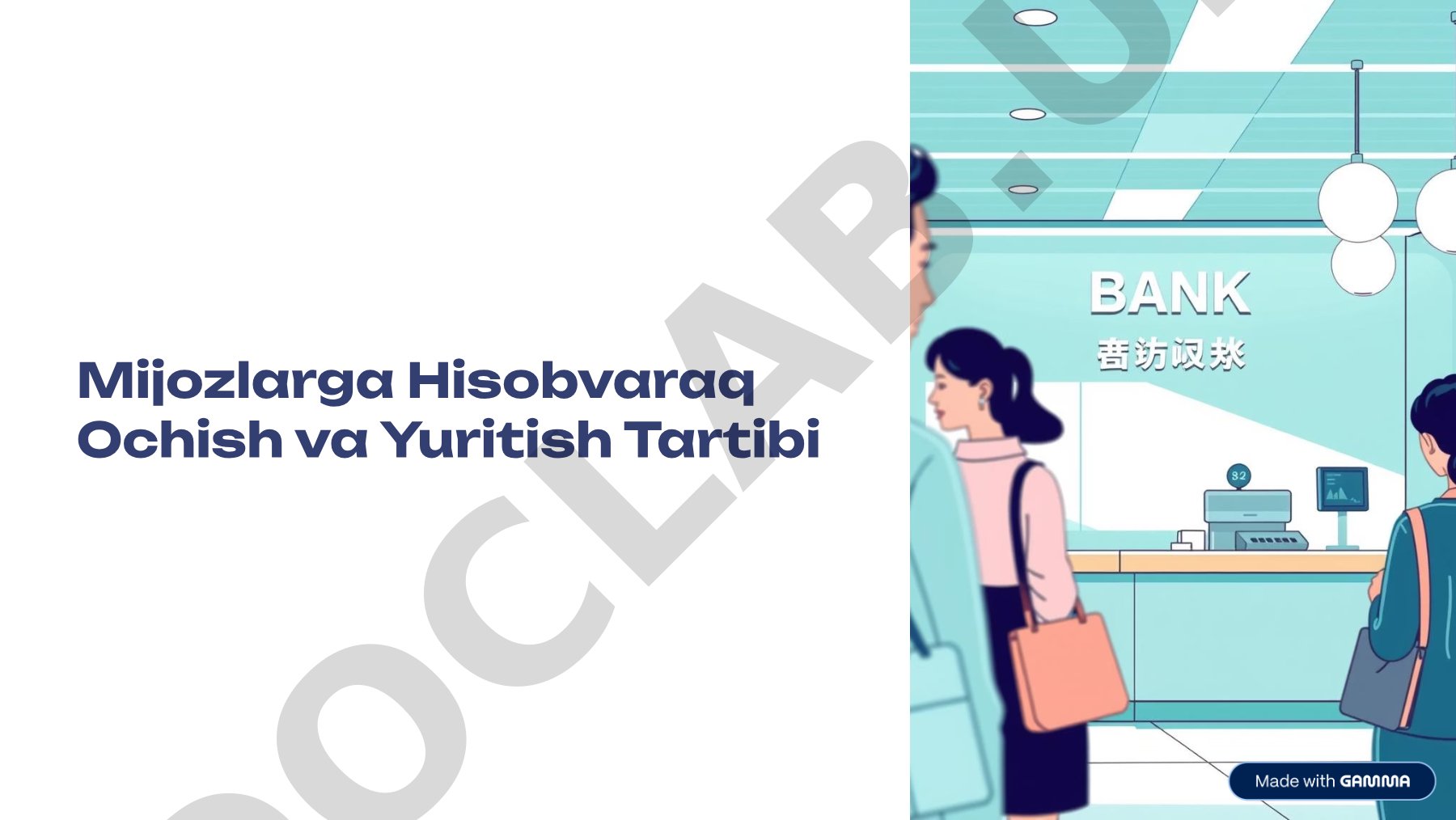 Mijozlarga Hisobvaraq Ochish va Yuritish Tartibi