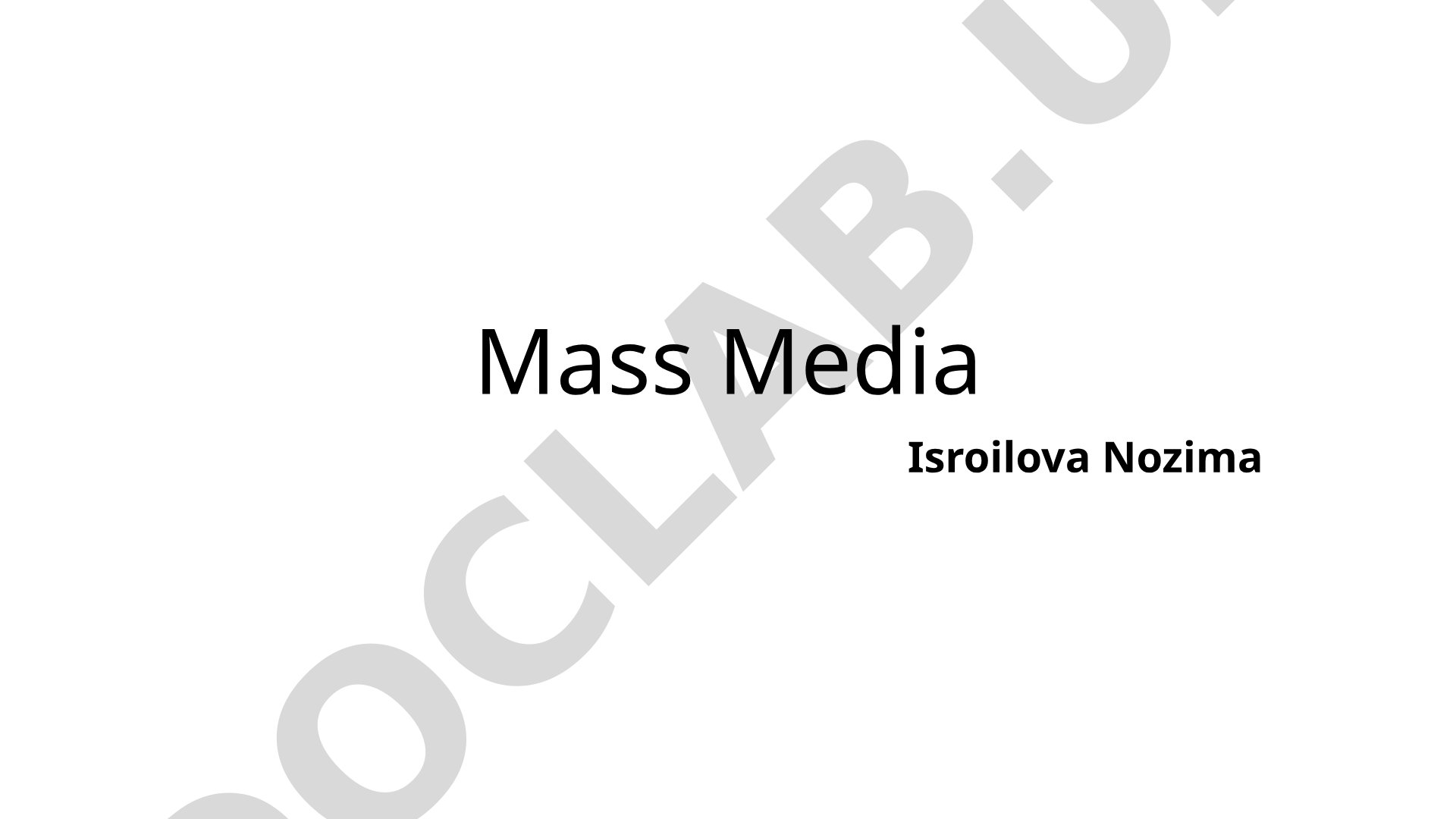 Introduction to mass media, its types, functions, and impact on society