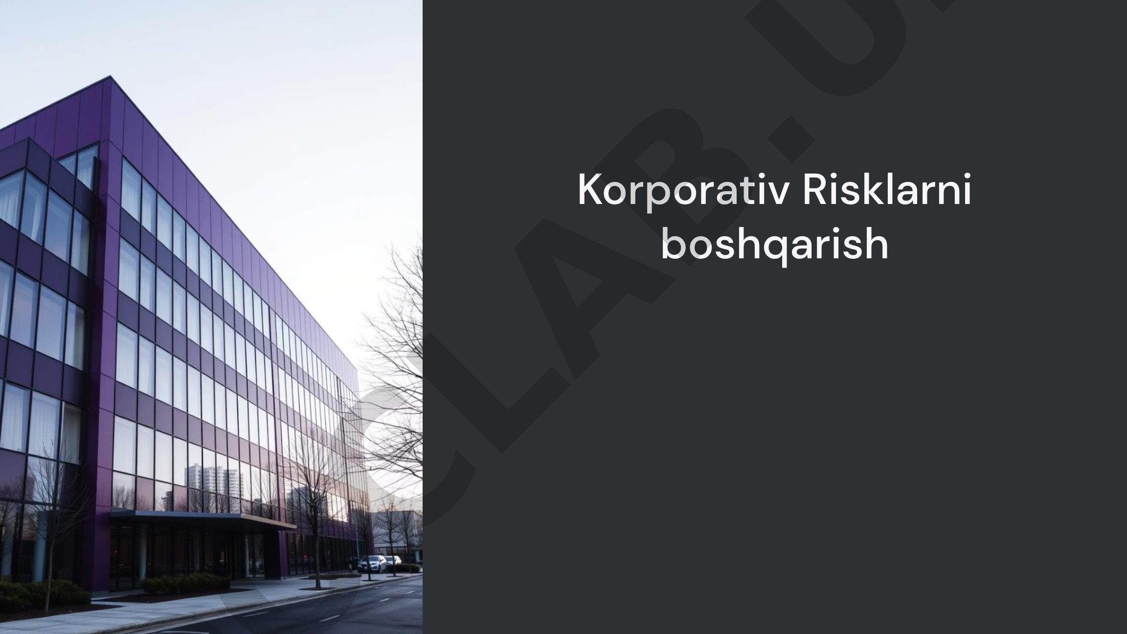 Korporativ Risklarni boshqarish