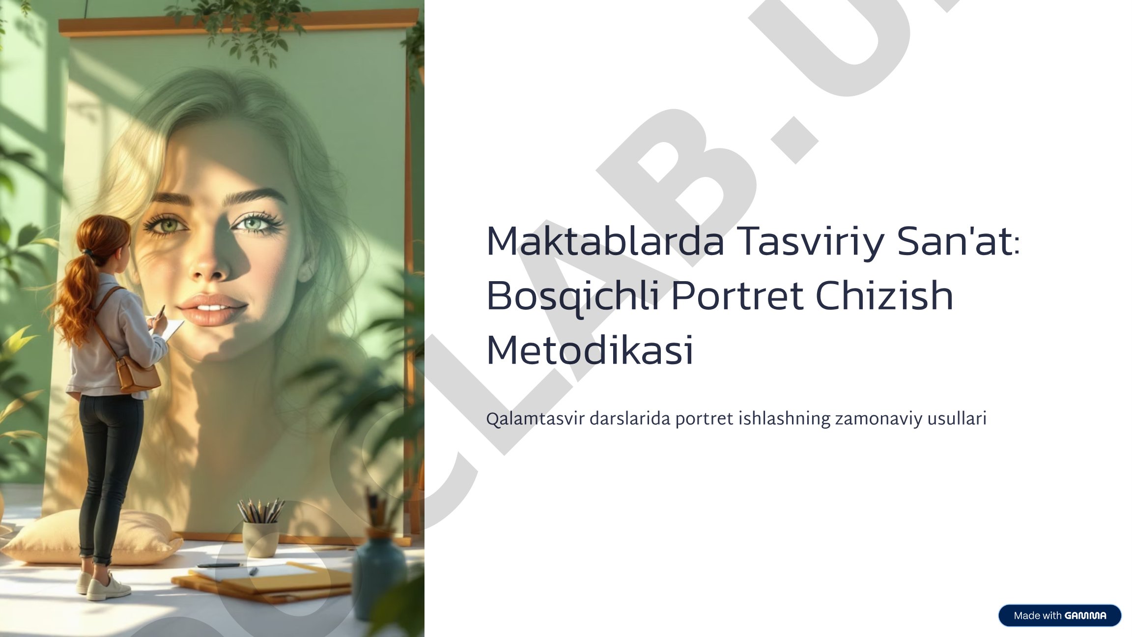 Maktablarda Tasviriy San'at: Bosqichli Portret Chizish Metodikasi