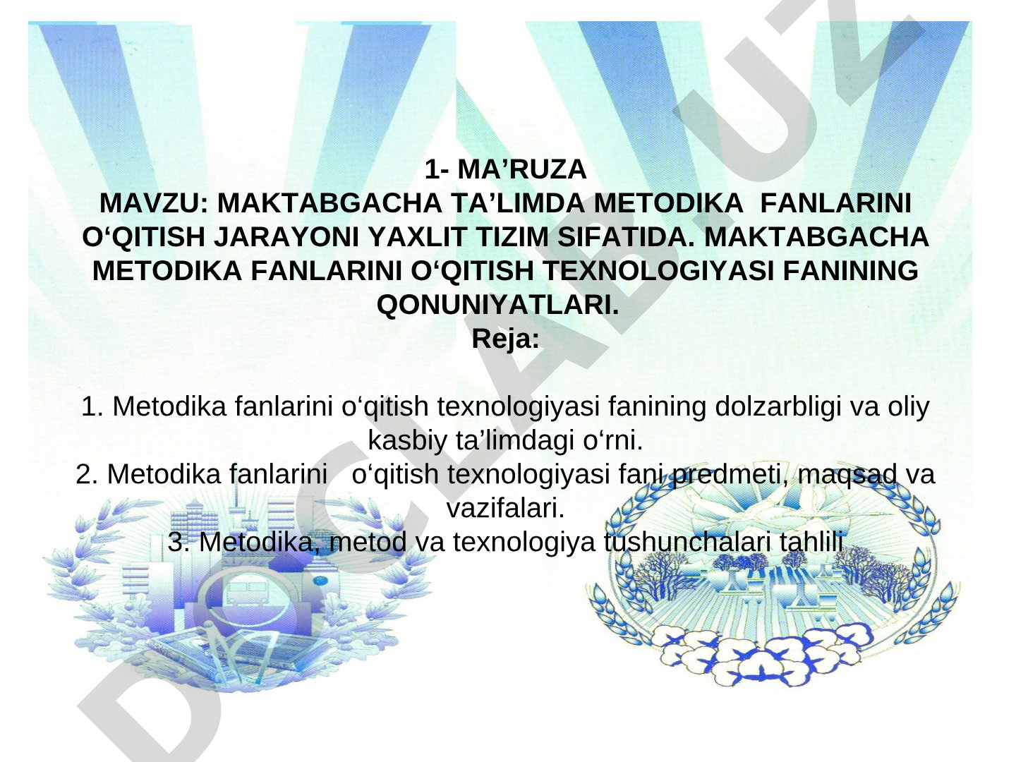 Maktabgacha ta'limda metodika fanlarini o'qitish jarayoni yaxlit tizim sifatida. Maktabgacha metodika fanlarini o'qitish texnologiyasi fanining qonuniyatlari