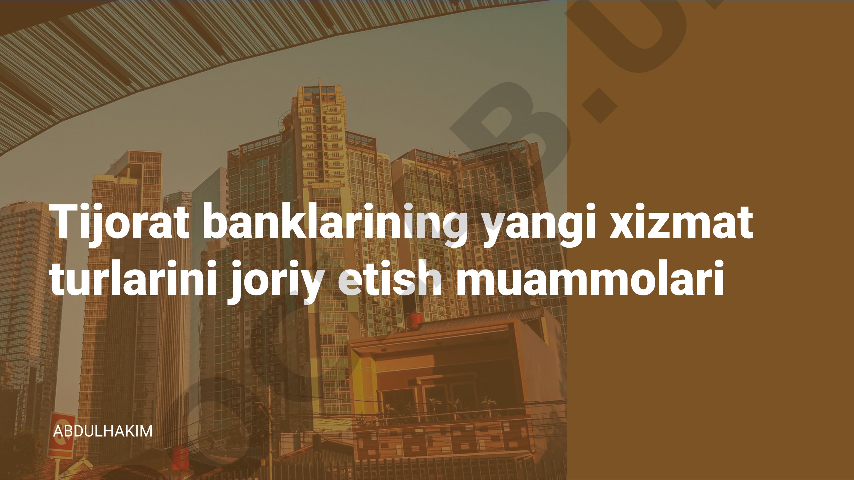Tijorat banklarining yangi xizmat turlarini joriy etish muammolari
