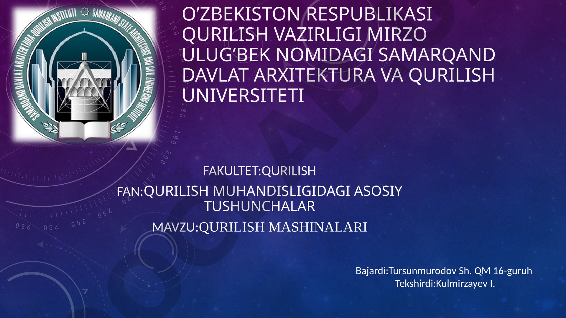 Qurilish mashinalari