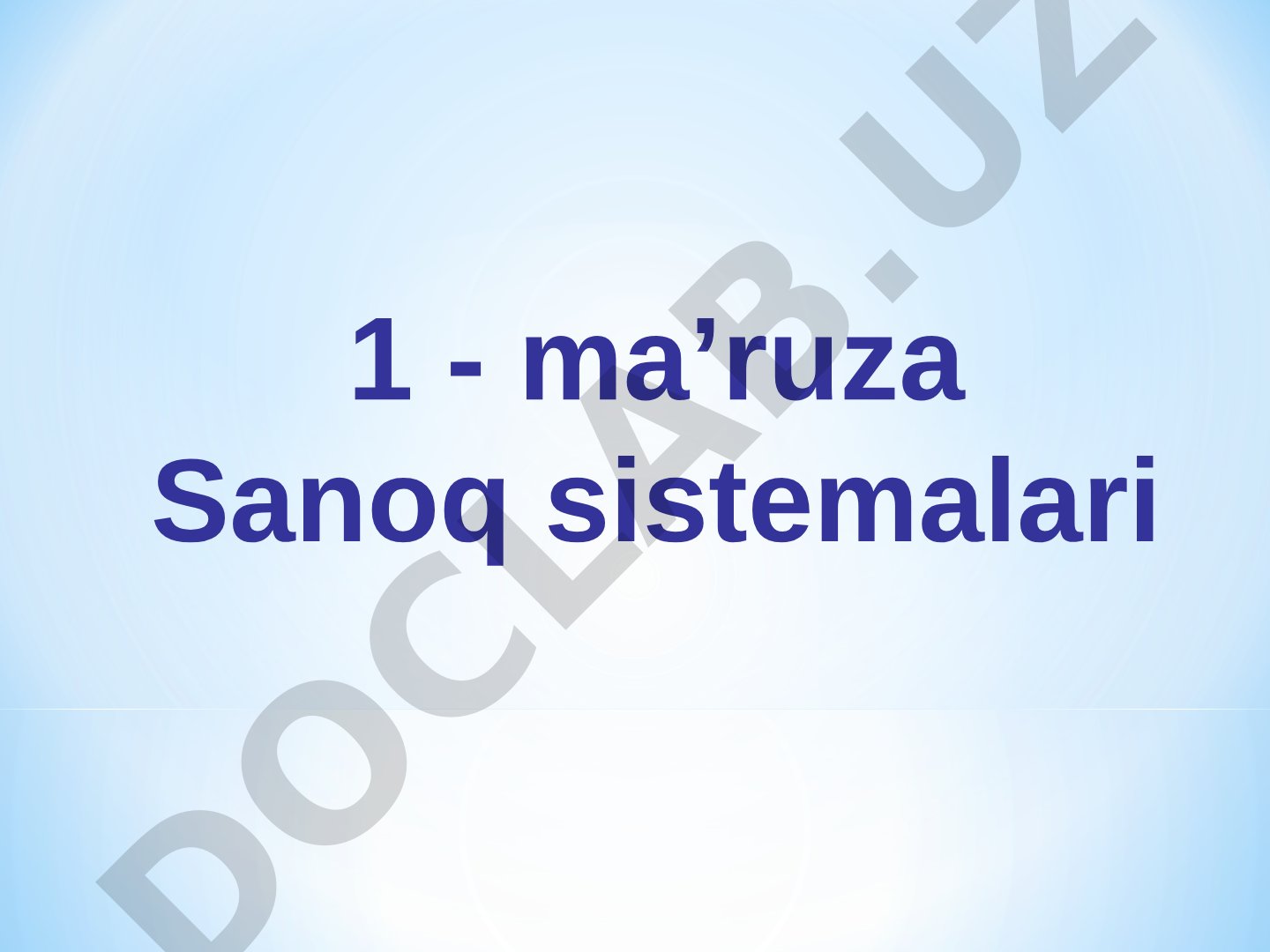 Sanoq sistemalari
