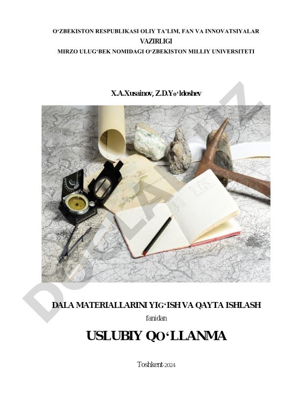 Dala materiallarini yig‘ish va qayta ishlash