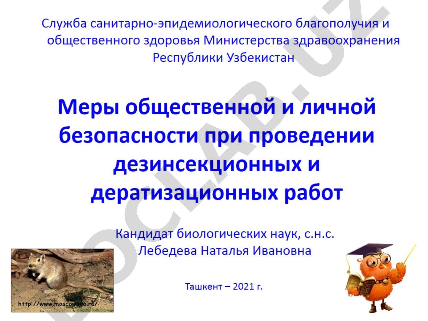 Меры общественной и личной безопасности при проведении дезинсекционных и дератизационных работ