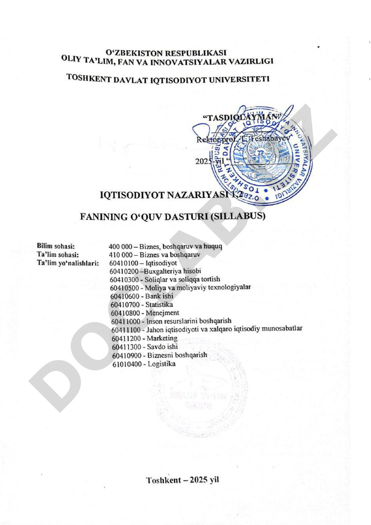 Iqtisodiyot nazariyasi