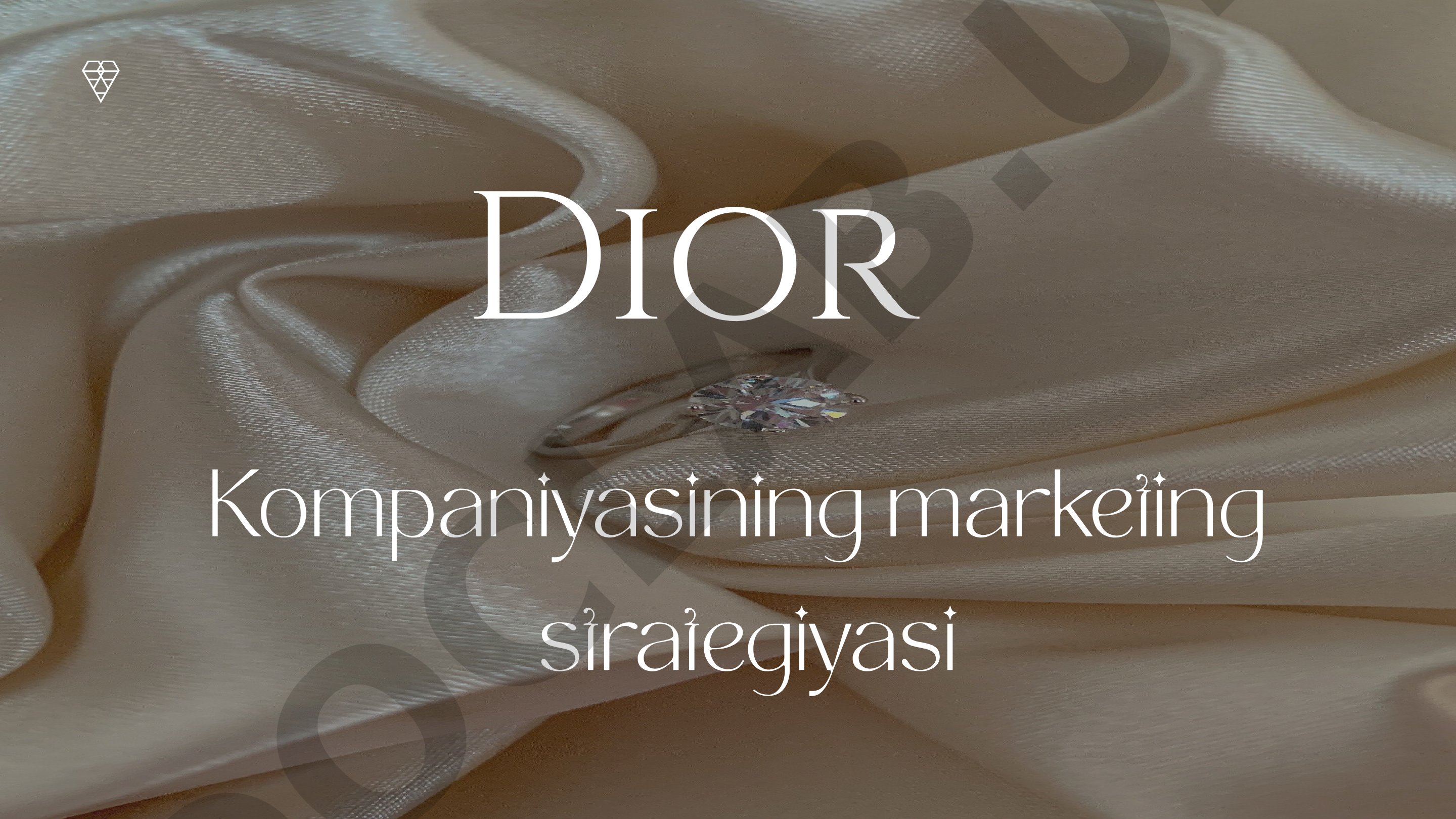 Dior Kompaniyasining marketing strategiyasi