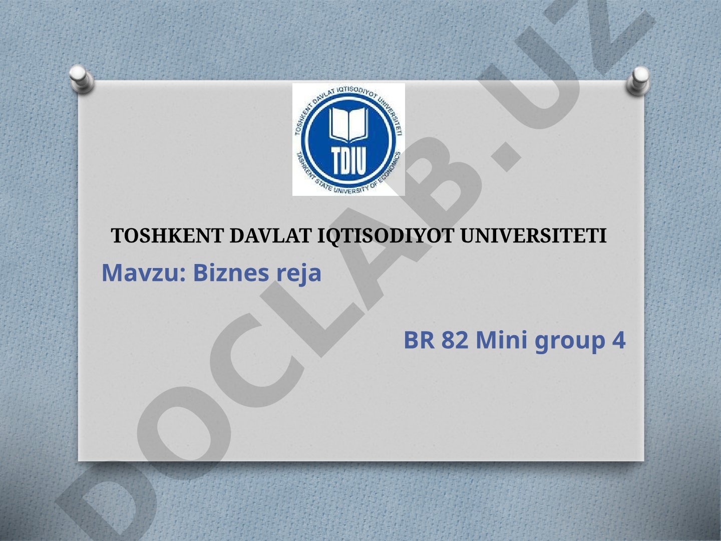 Non va non mahsulotlari ishlab chiqarish bo'yicha biznes reja loyihasi