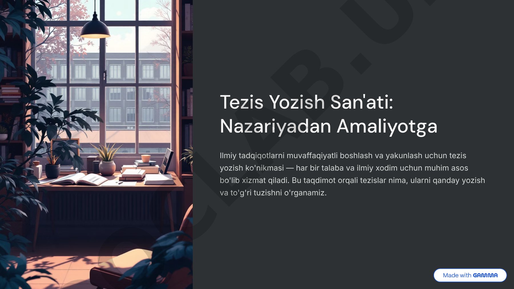 Tezis Yozish San'ati: Nazariyadan Amaliyotga