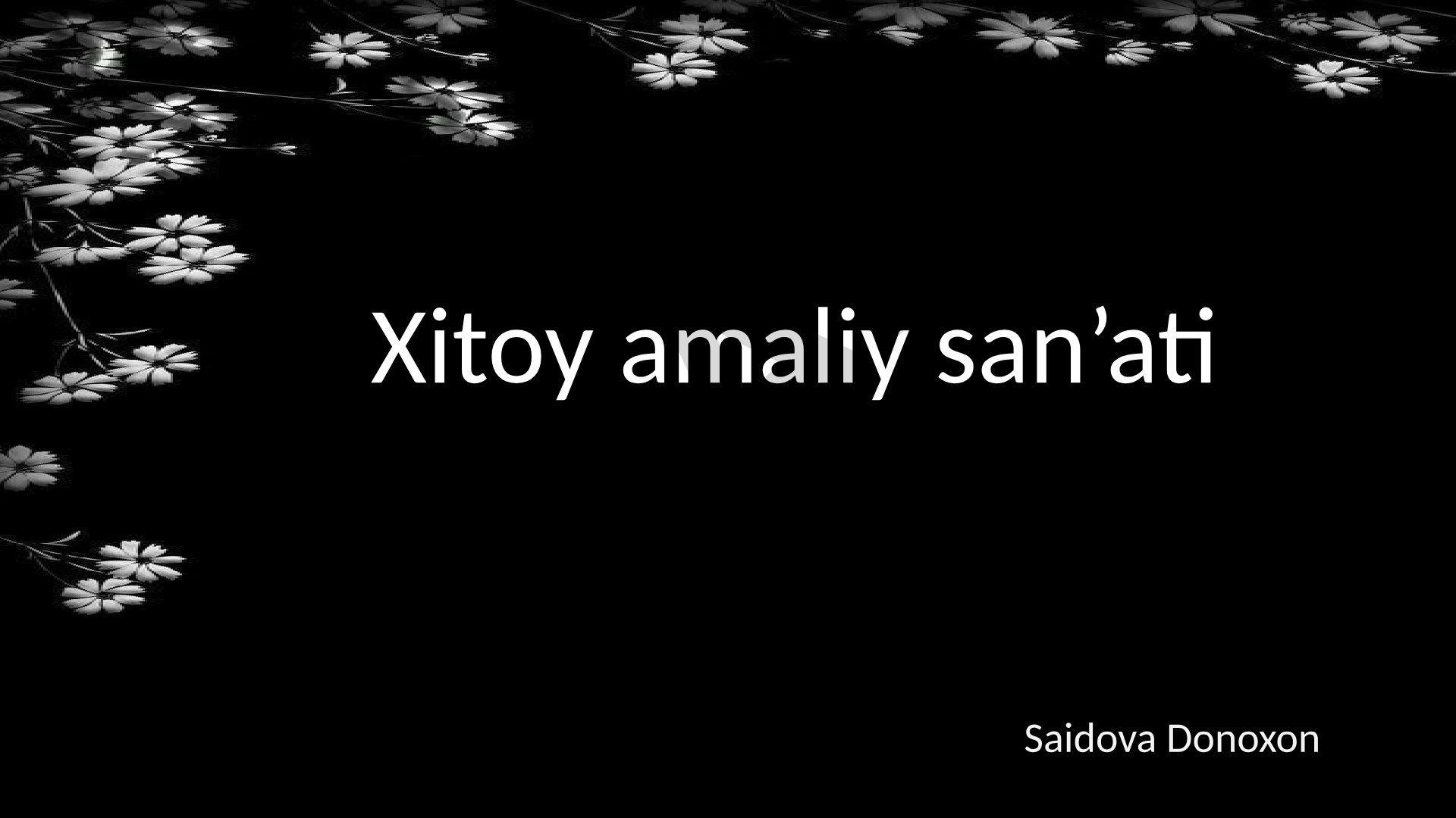 Xitoy amaliy san'ati tarixi