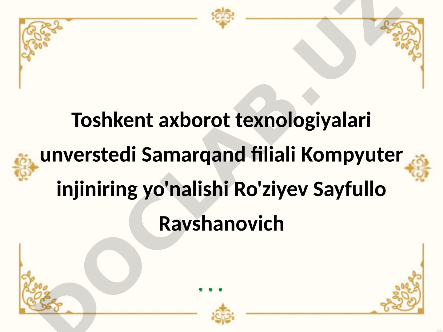Loyihaning maqsadi va asosiy bosqichlari