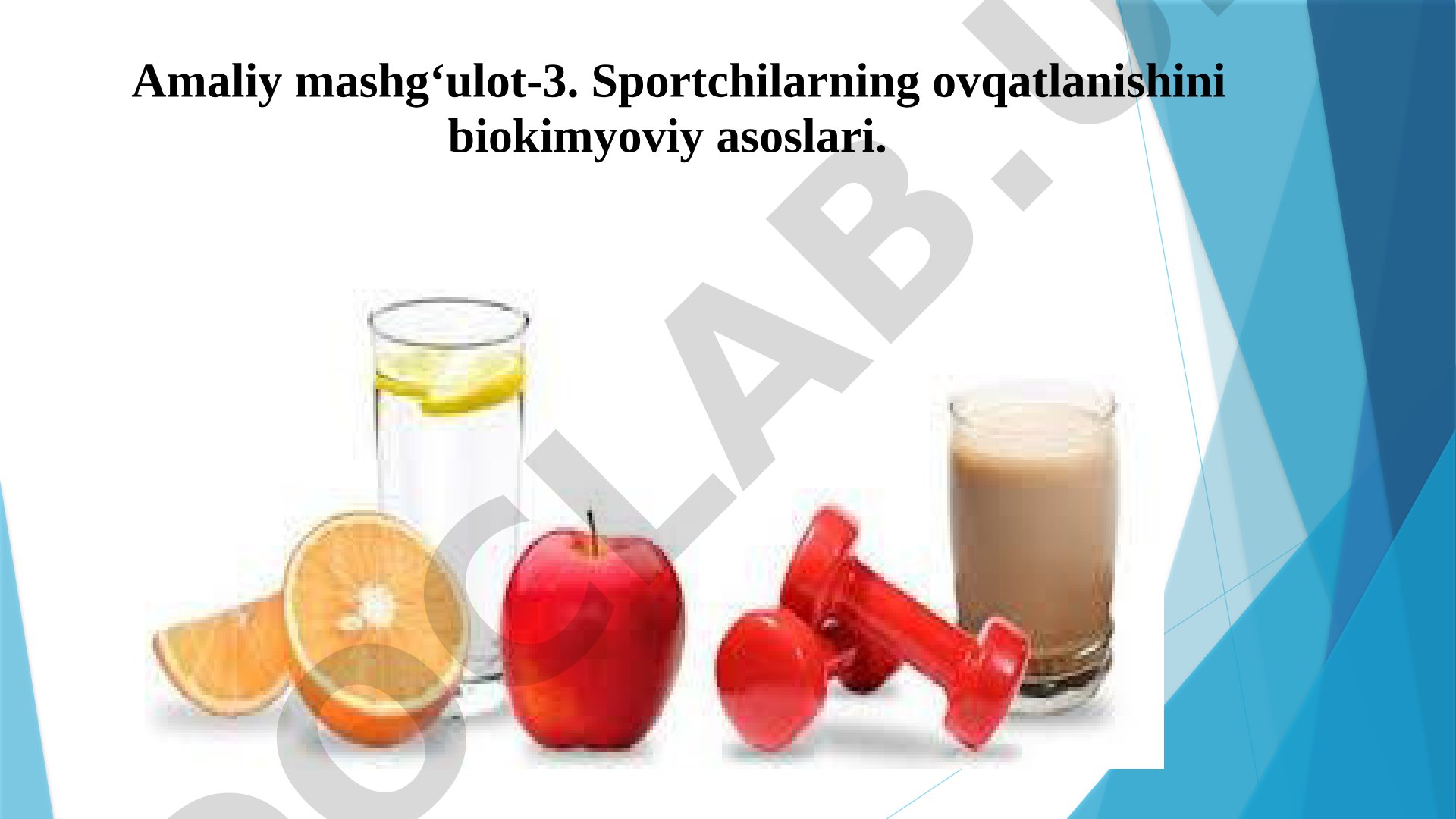 Sportchilarning ovqatlanishini biokimyoviy asoslari