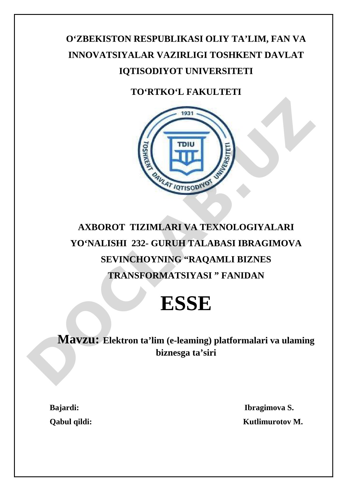 Elektron ta'lim platformalari va ularning biznesga ta'siri