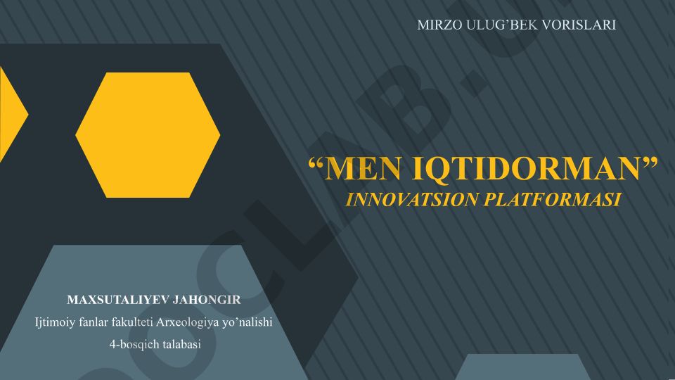 Men iqtidorman innovatsion platformasi loyihasi