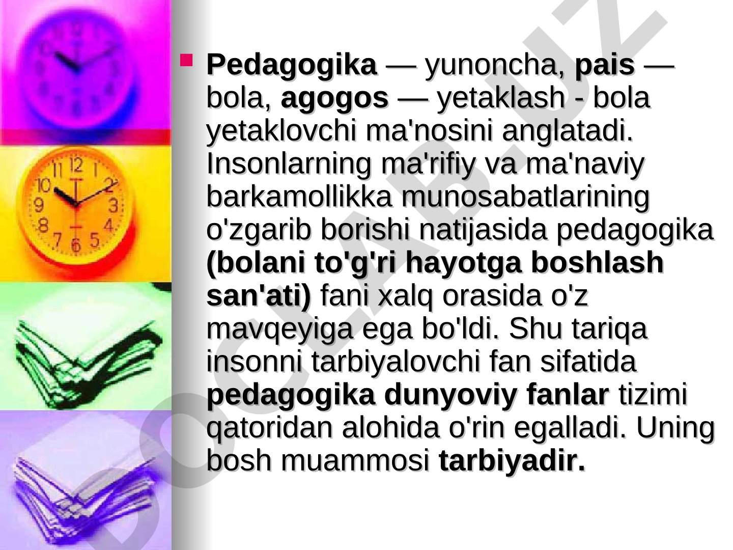 Pedagogika fanining ta'rifi va maqsadi