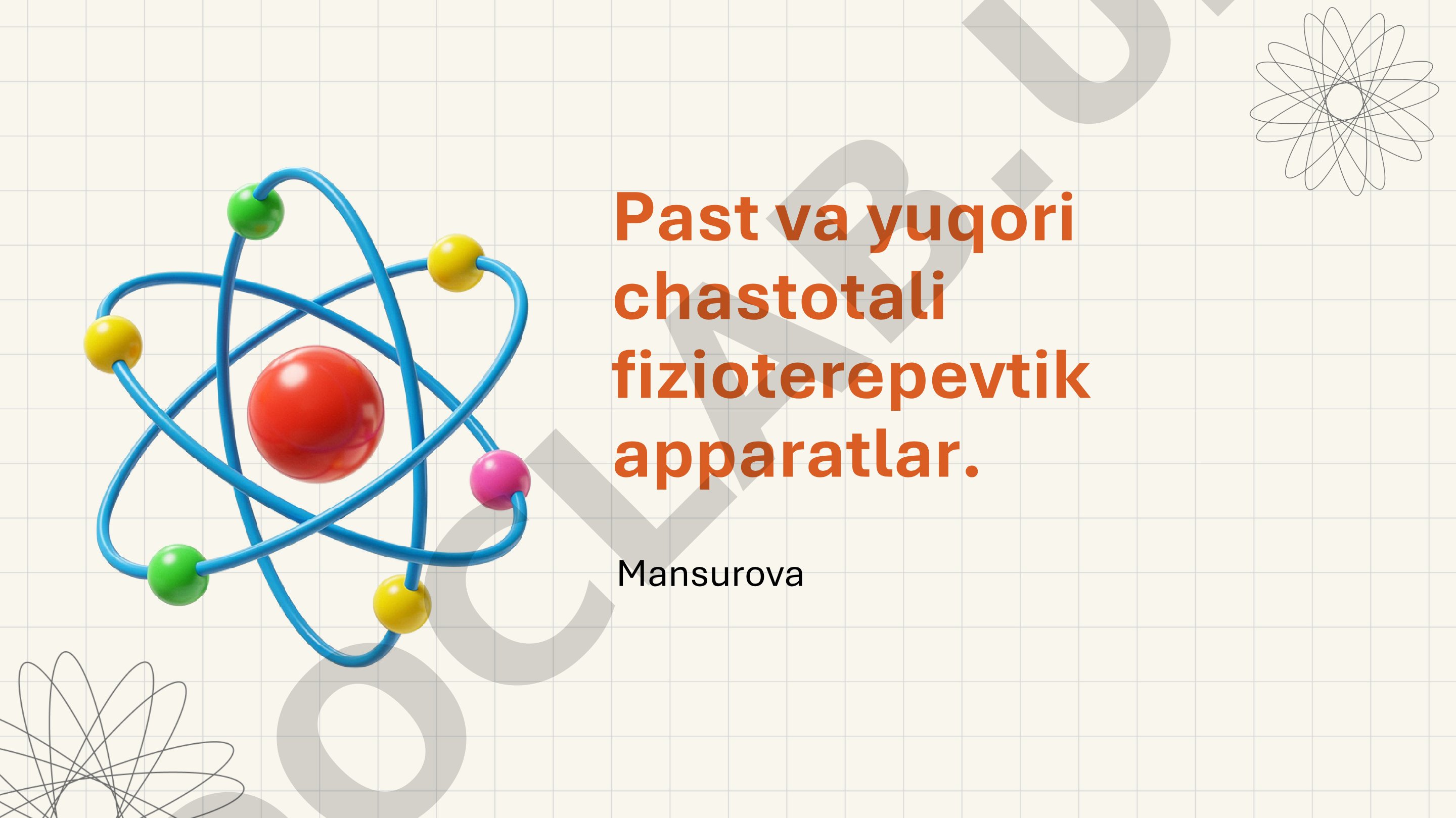 Past va yuqori chastotali fizioterepevtik apparatlar
