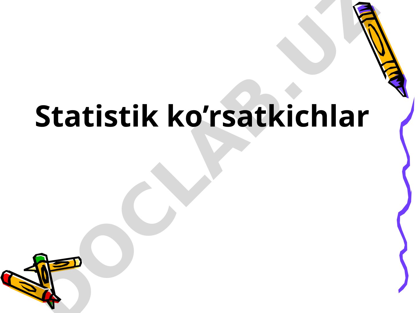 Statistik ko'rsatkichlar
