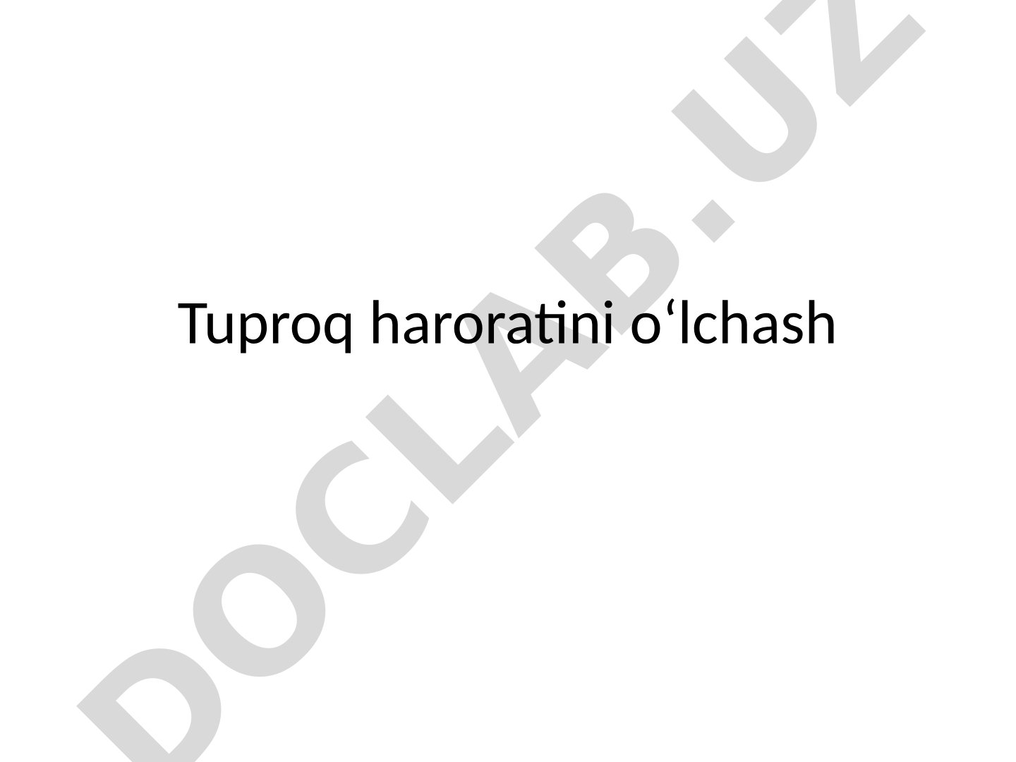 Tuproq haroratini 9 ta termometr yordamida turli chuqurliklarda o‘lchash qurilmasi haqida