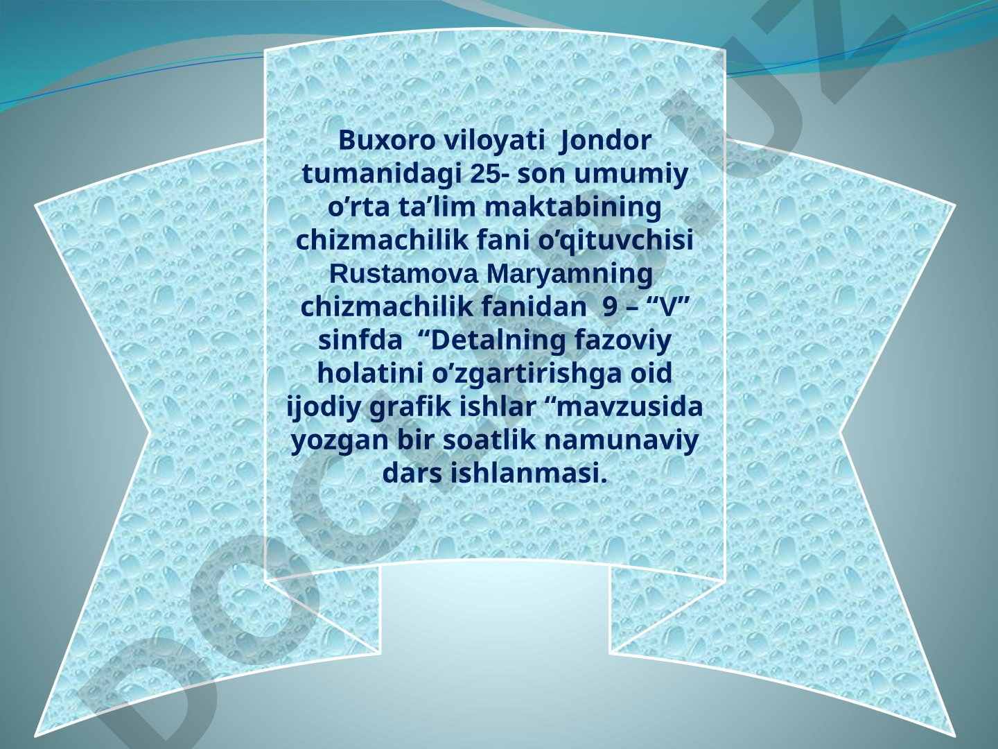Detalning fazoviy holatini o'zgartirishga oid grafik ishlar