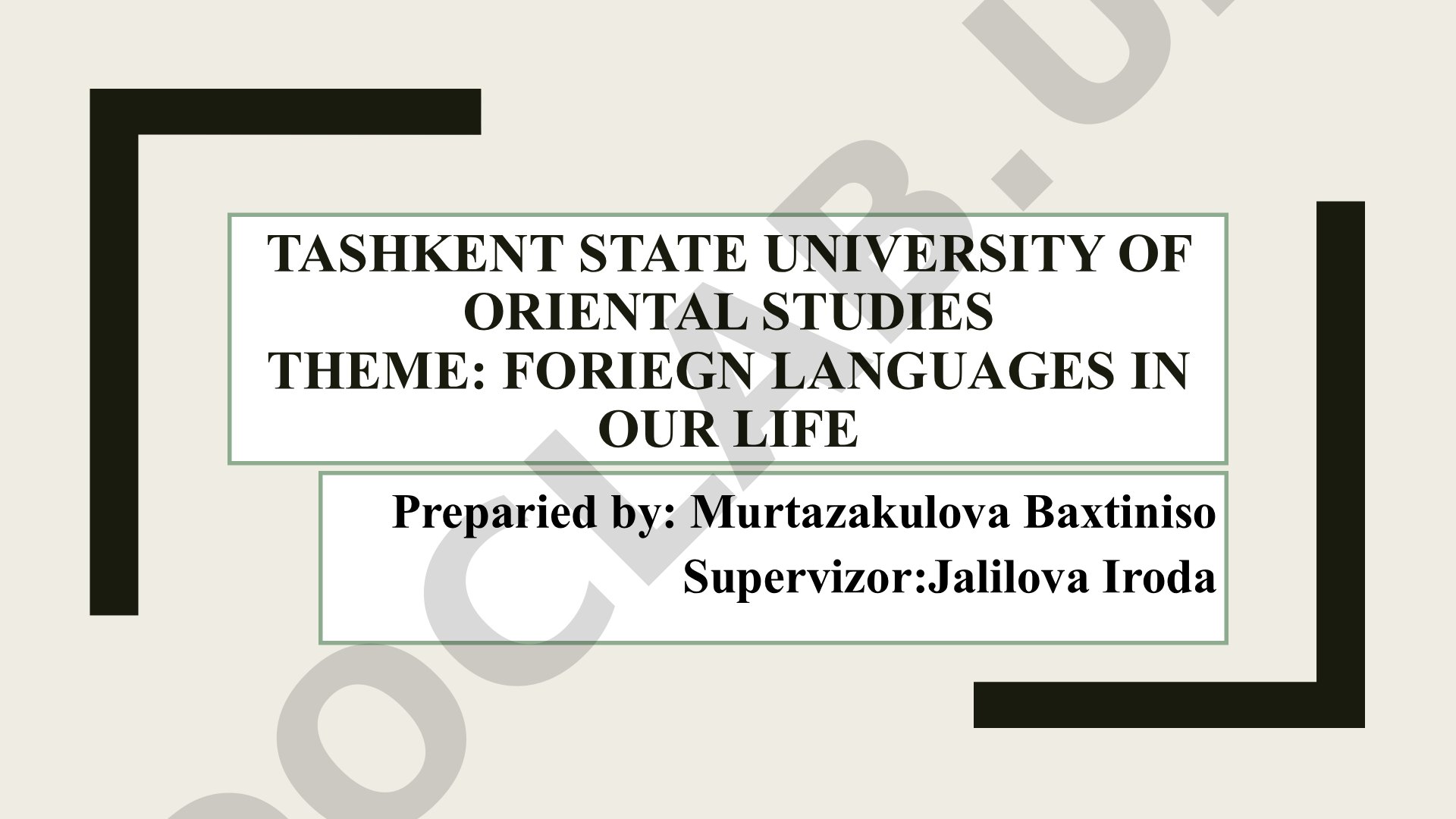 FORIEGN LANGUAGES IN OUR LIFE