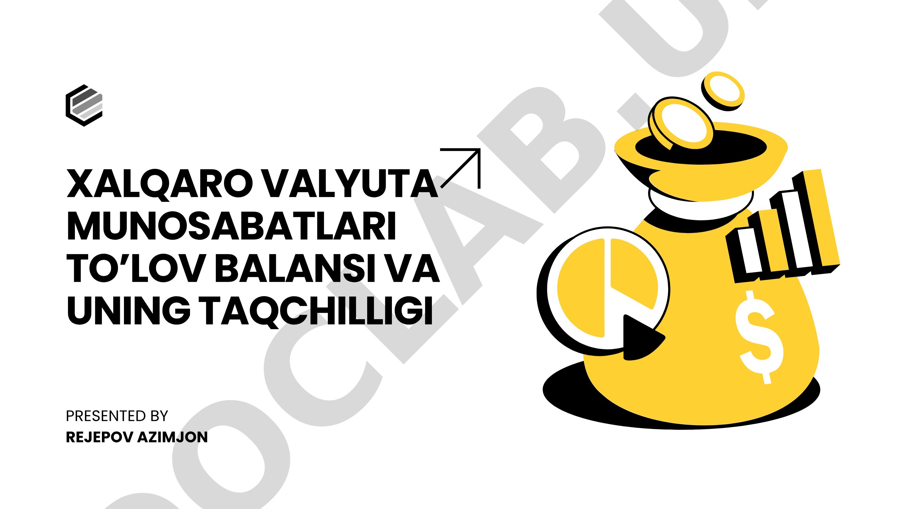 Xalqaro valyuta munosabatlari to'lov balansi va uning taqchilligi