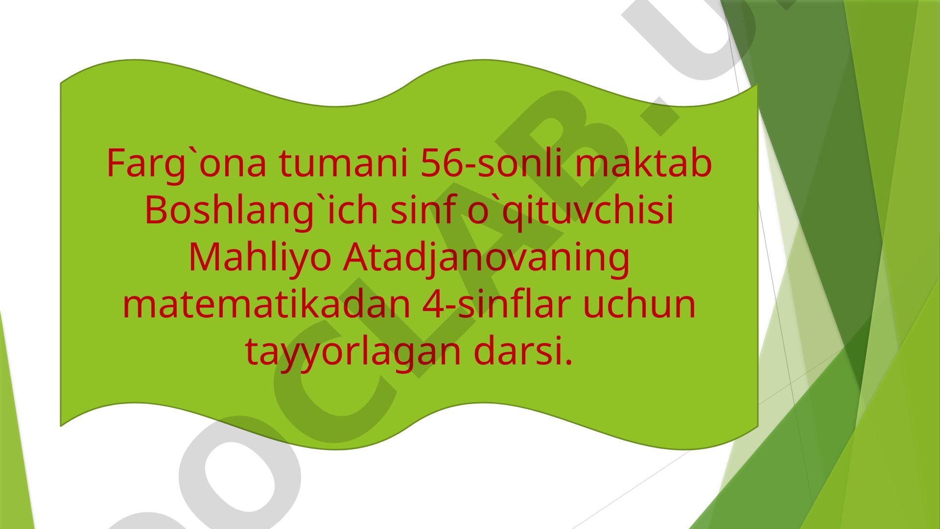 Masalalar yechish