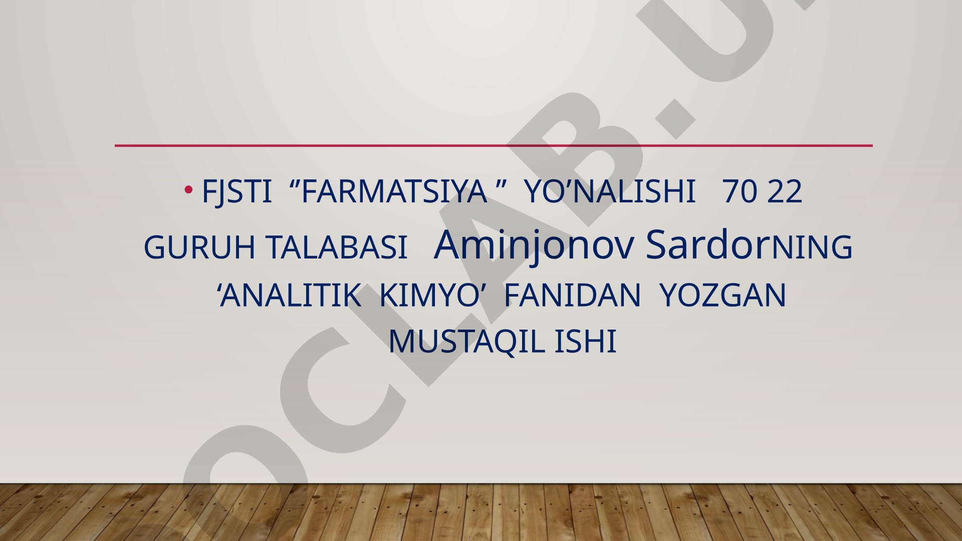 Sn², Sn⁴, As¹, As⁵ kationlarining tibbiyotda qo'llanilishi va analitik reaksiyasi