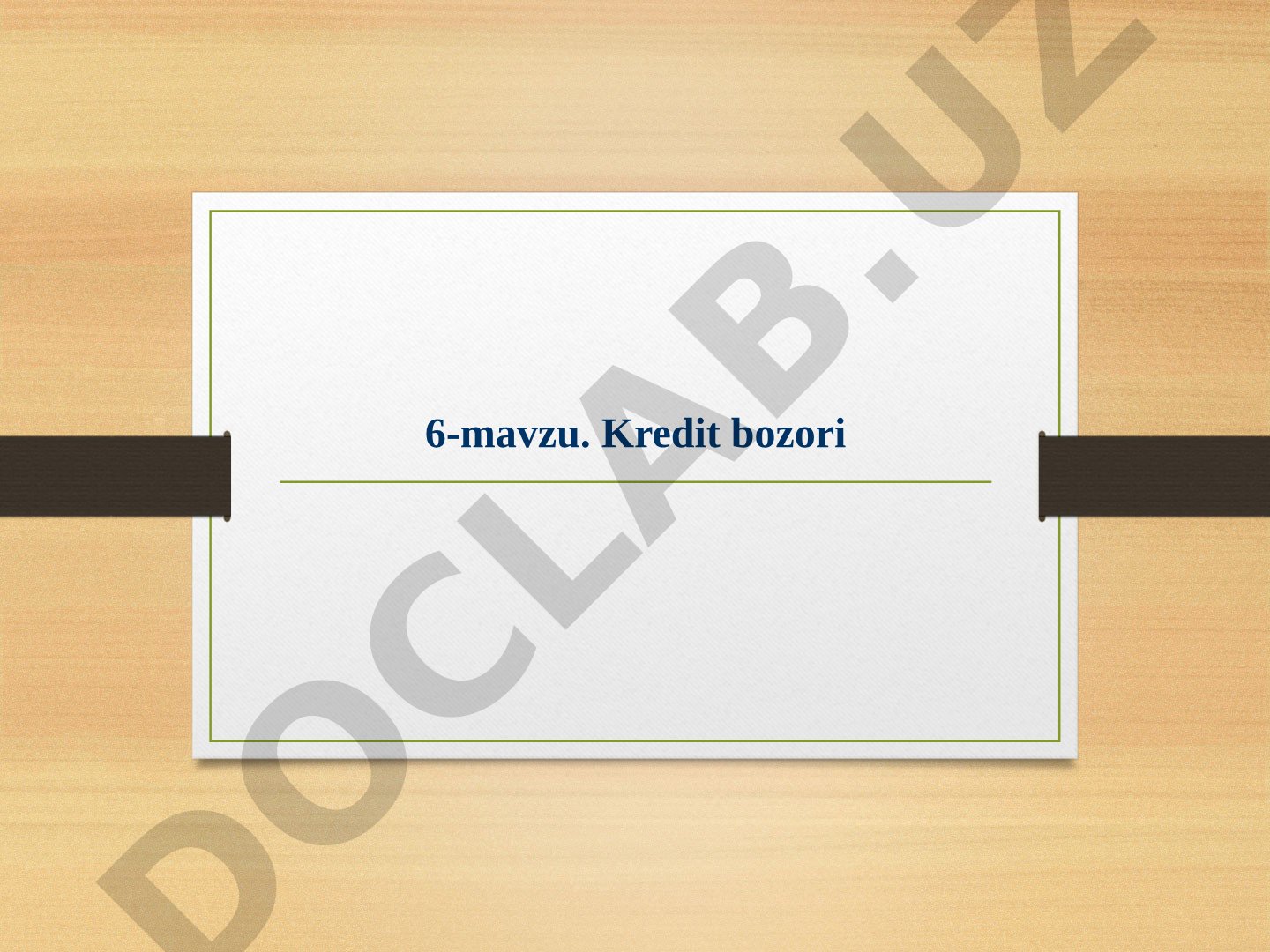 Kredit bozori