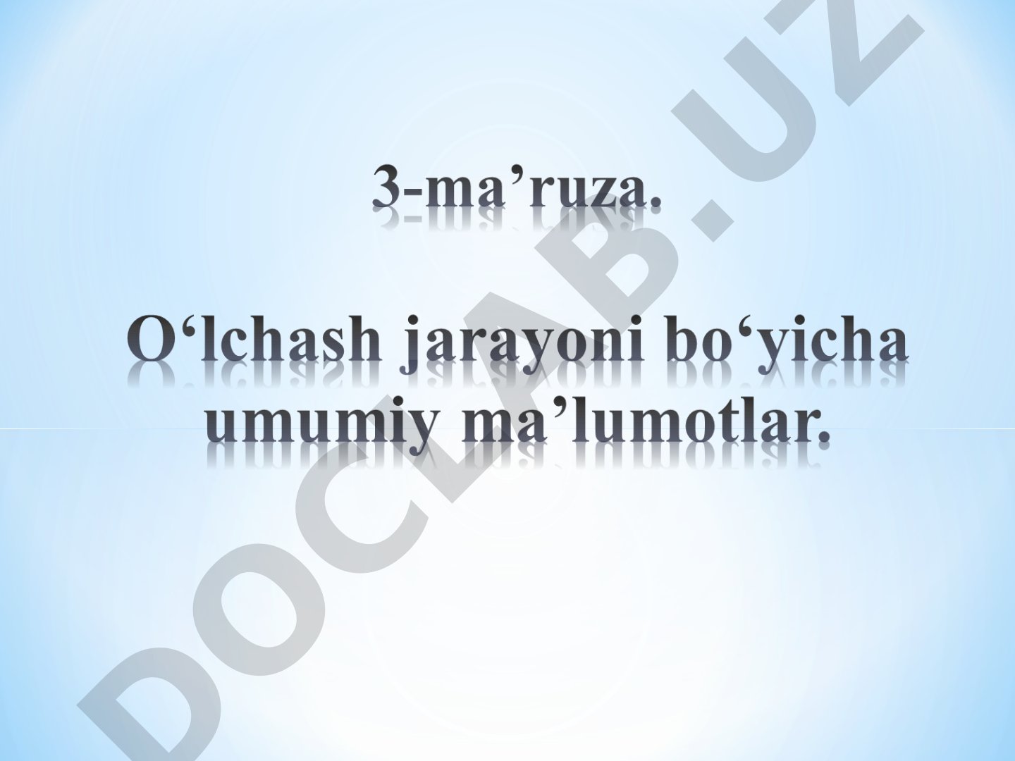 O‘lchash qoidalari va usullari
