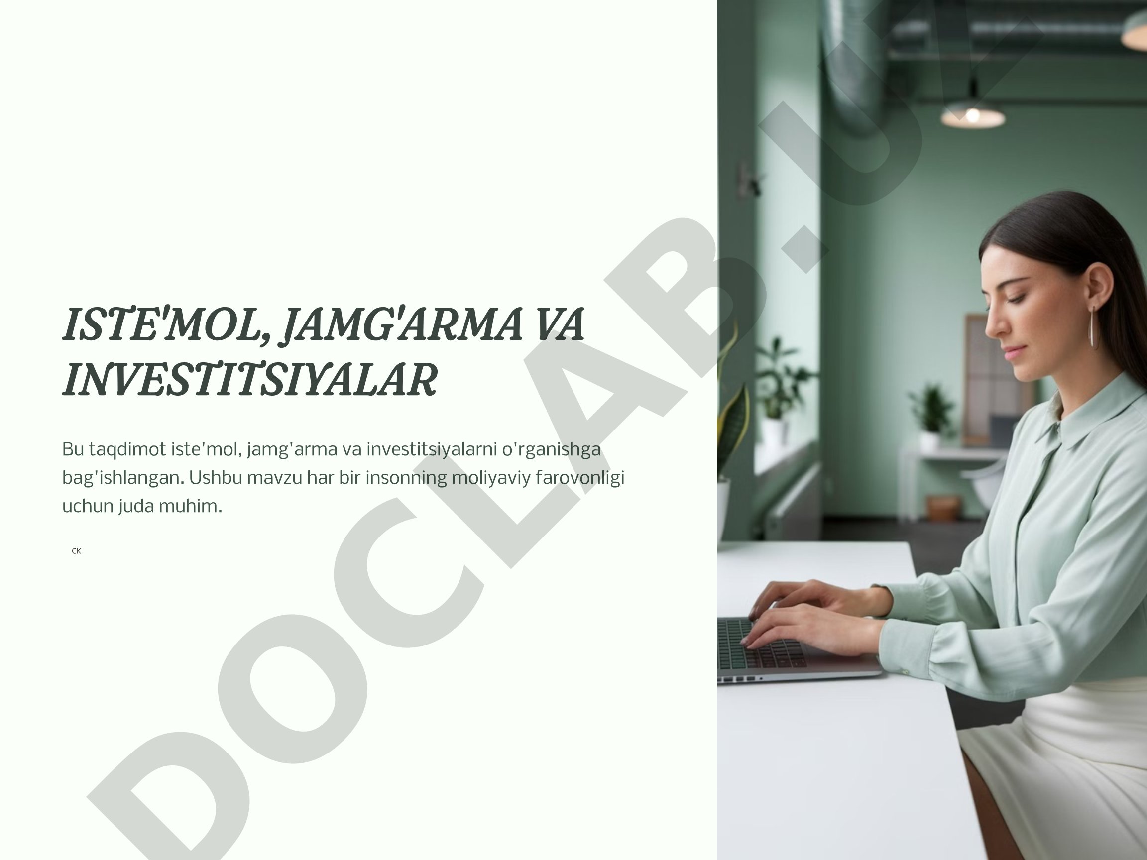 Iste'mol, jamg'arma va investitsiyalar