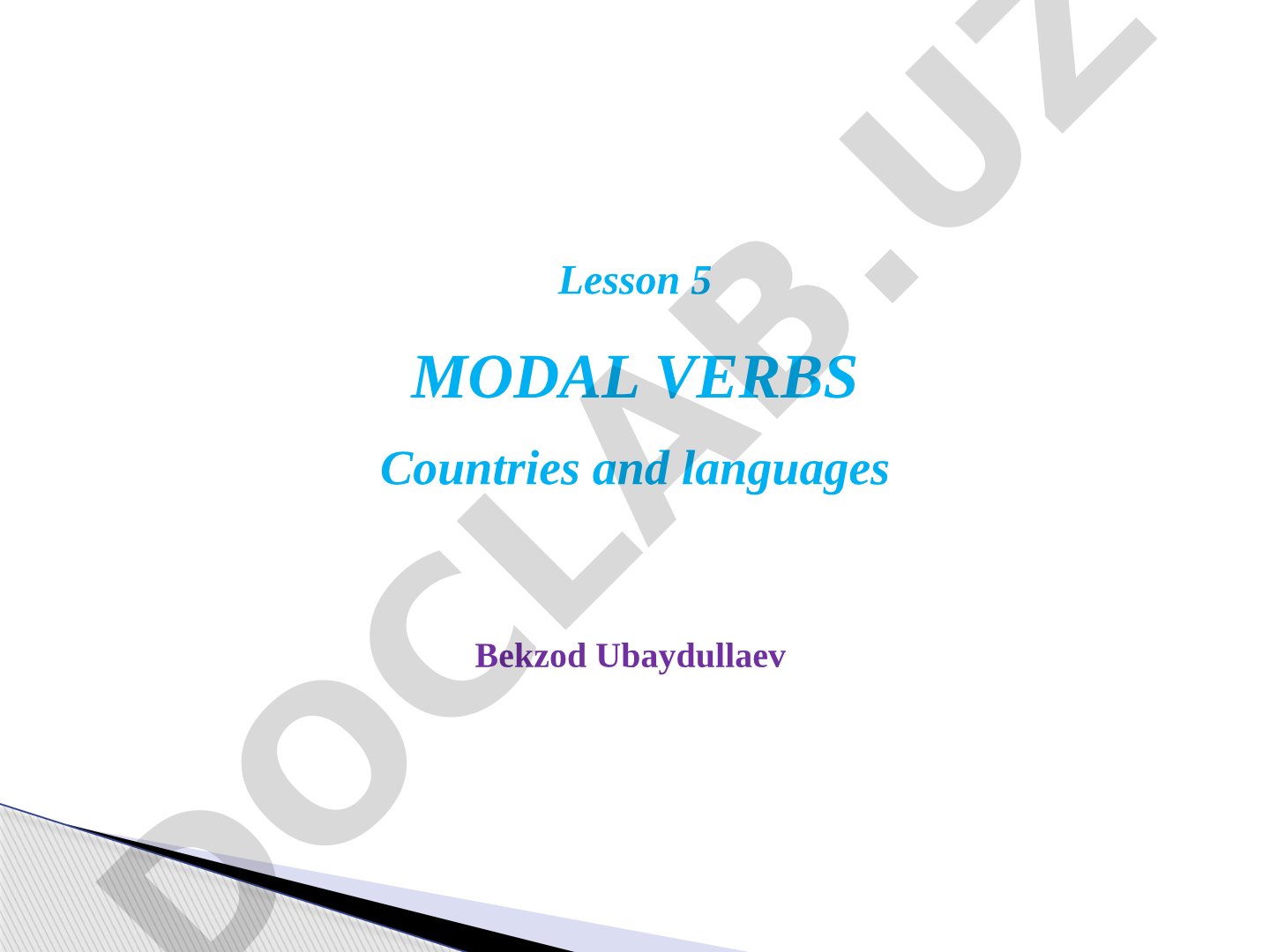 Modal Verbs: Can