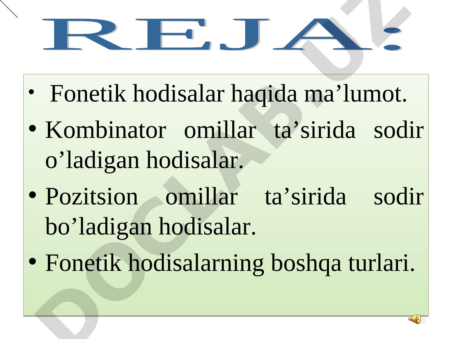 Fonetik hodisalar haqida ma’lumot