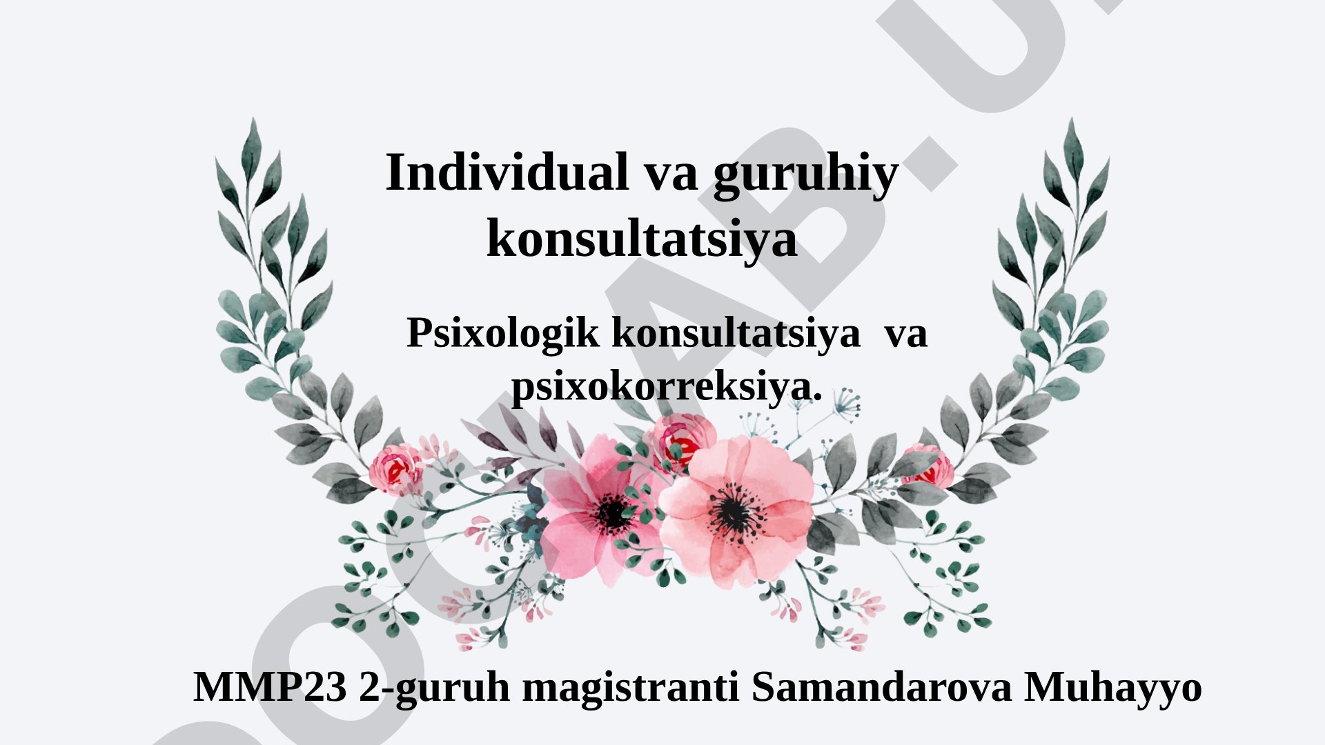 Psixologik konsultatsiya va psixokorreksiya