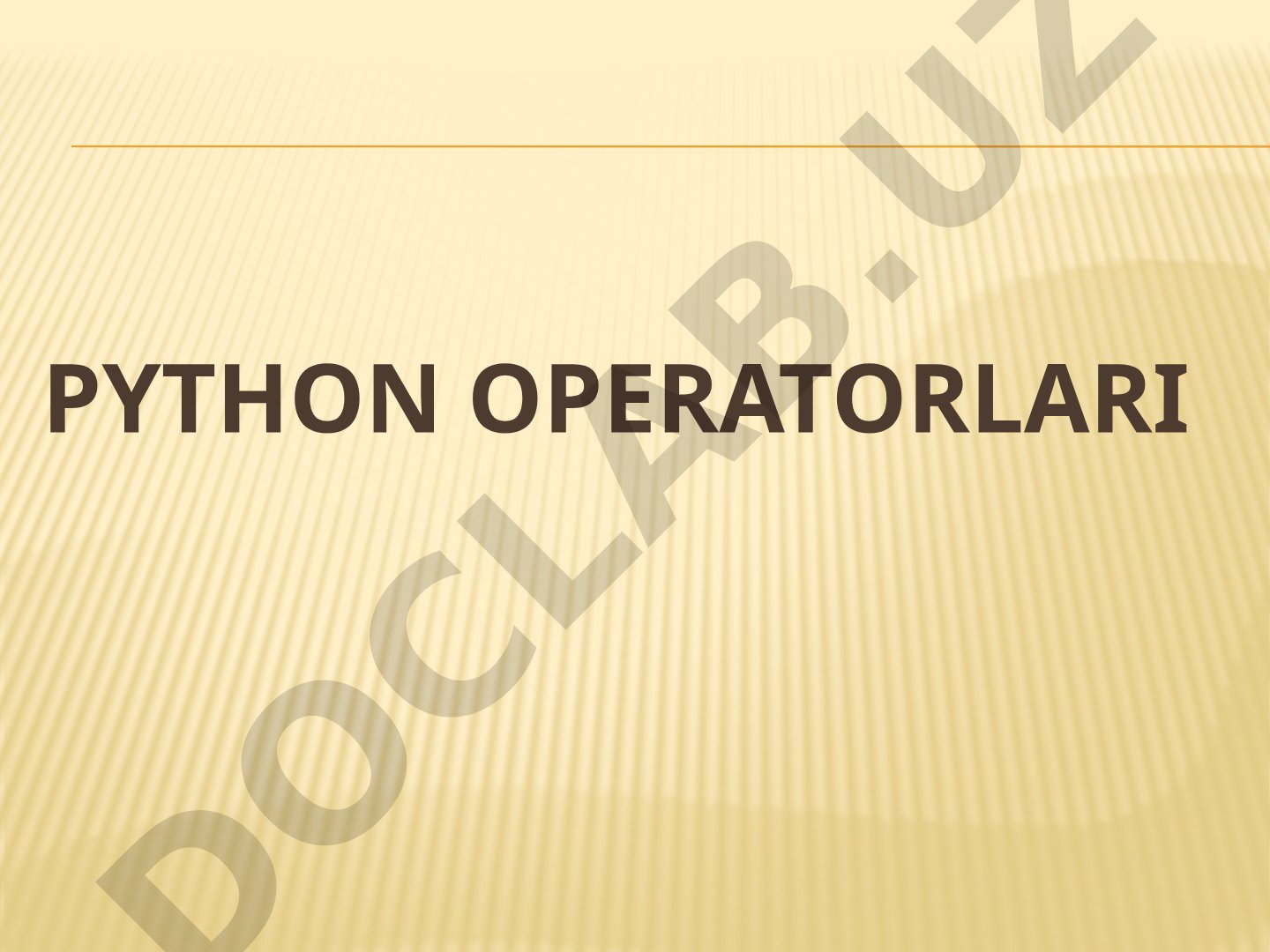 Python operatorlari: ma'lumot turlari, almashtirish, kiritish-chiqarish va chiziqli