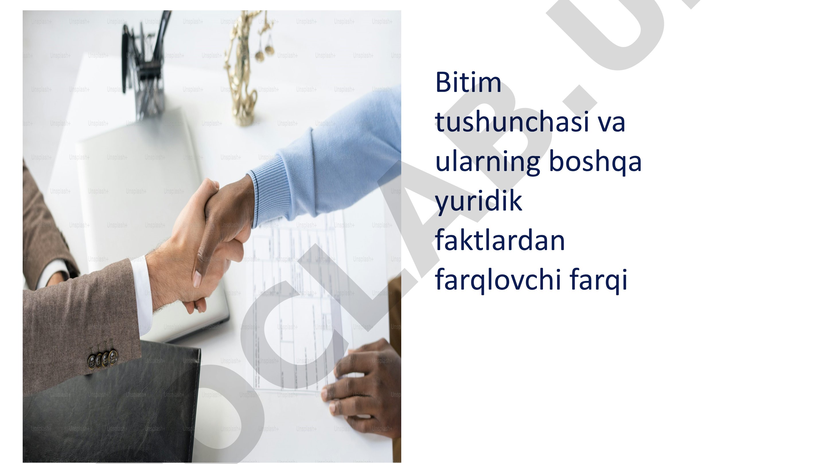 Bitim tushunchasi va uning boshqa yuridik faktlardan farqi