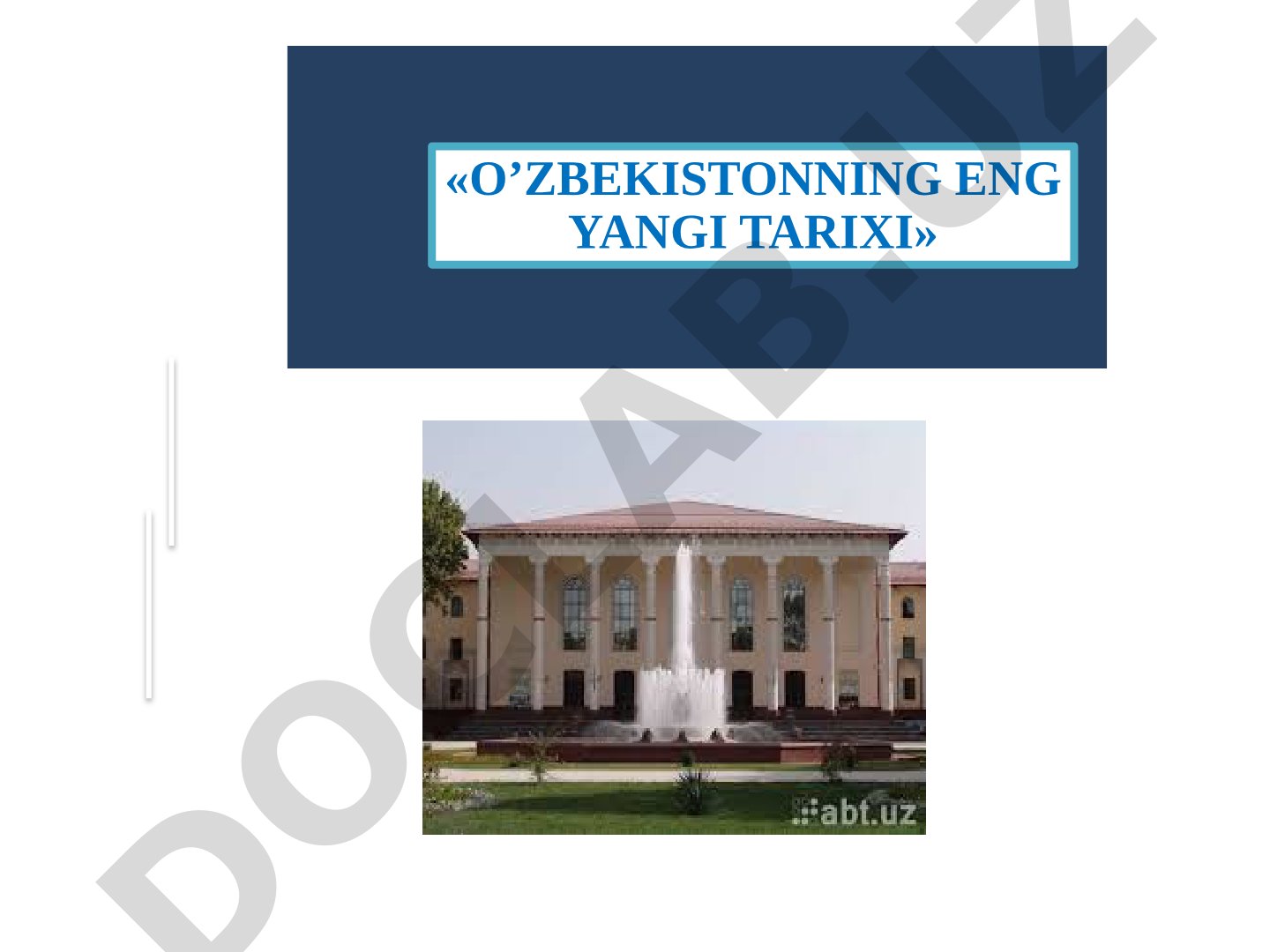 Mustaqillik yillarida O’zbekistondagi ma’naviy va madaniy taraqqiyot