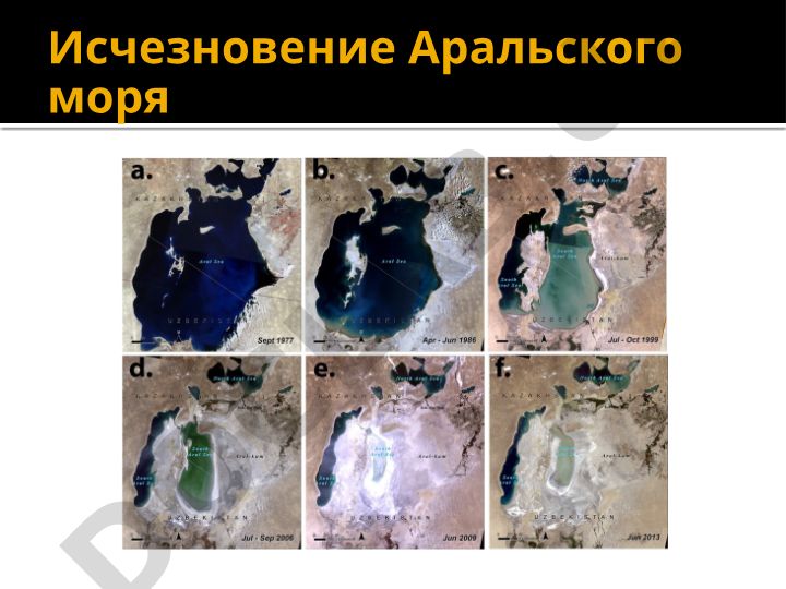 Исчезновение Аральского моря и экологическая катастрофа