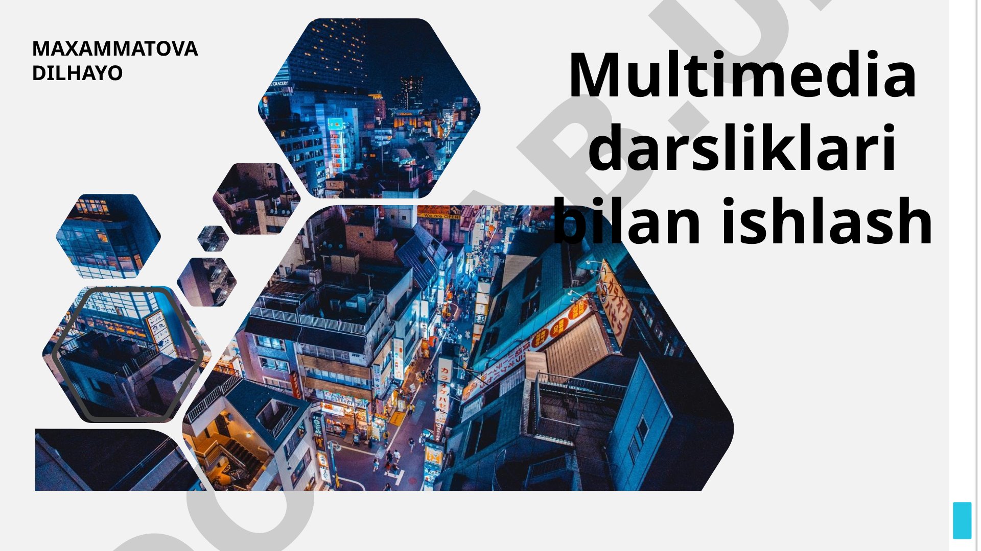 Multimedia darsliklari bilan ishlash