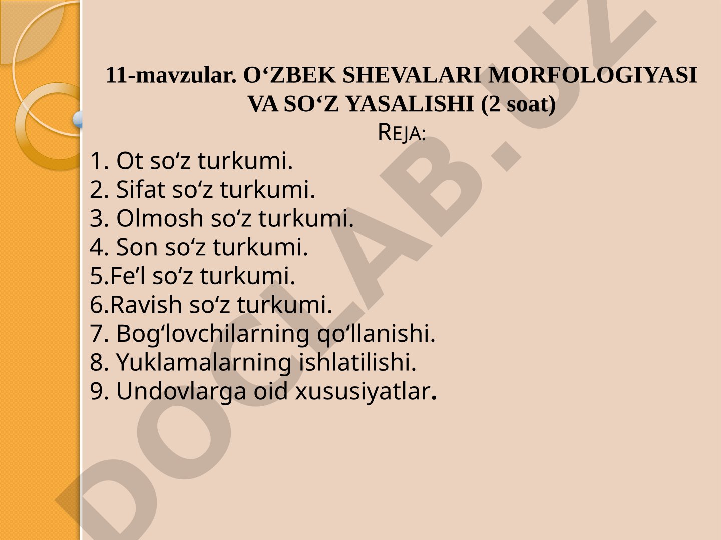 O‘zbek shevalari morfologiyasi va so‘z yasalishi