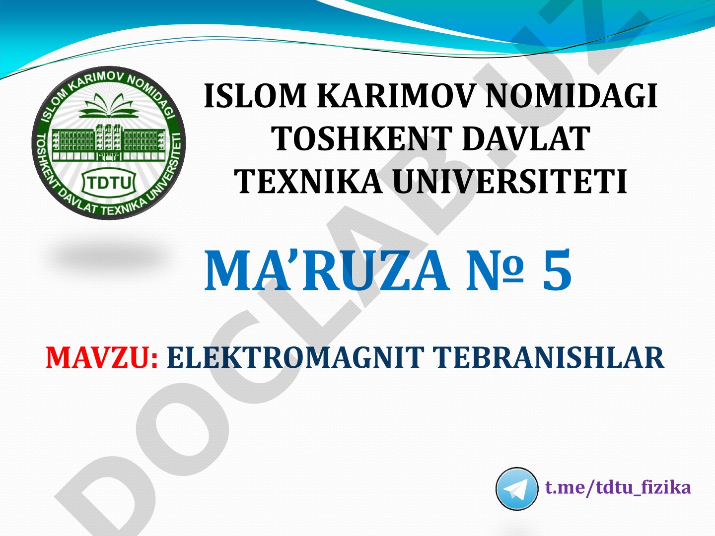 ELEKTROMAGNIT TEBRANISHLAR