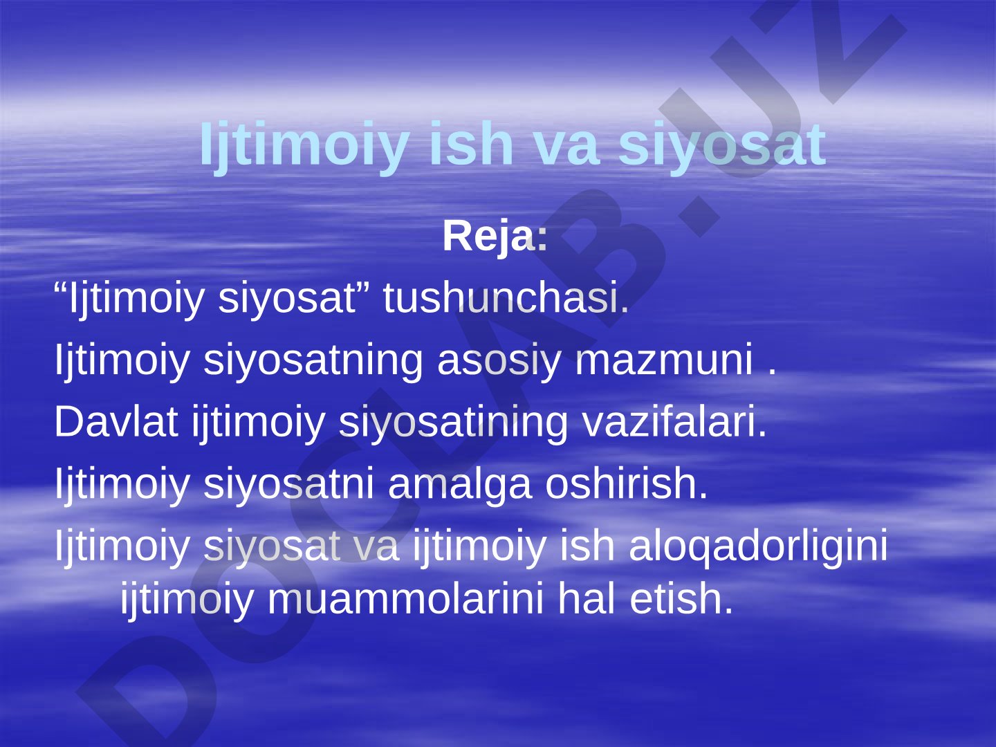 Ijtimoiy ish va siiyosat