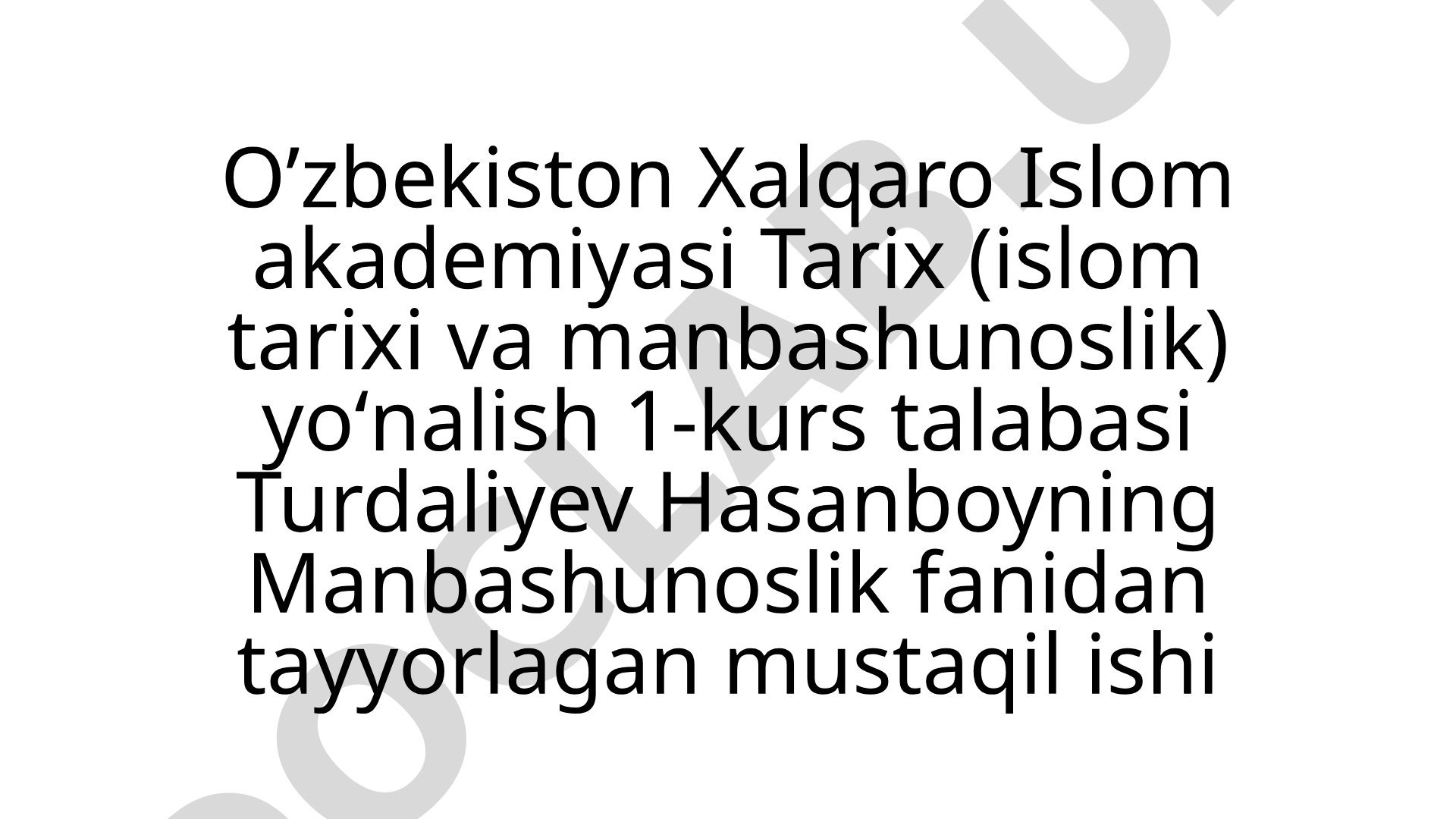 Tabariyning 'Ar-rusul-al-muluk' asari tahlili