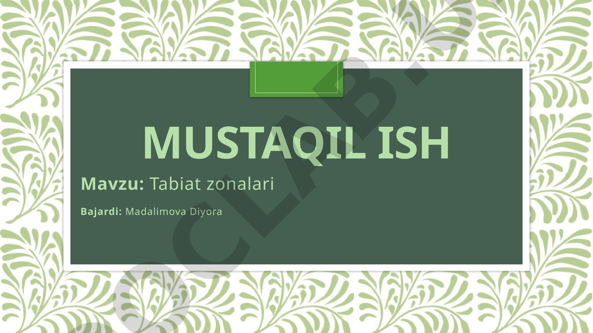 Tabiat zonalari