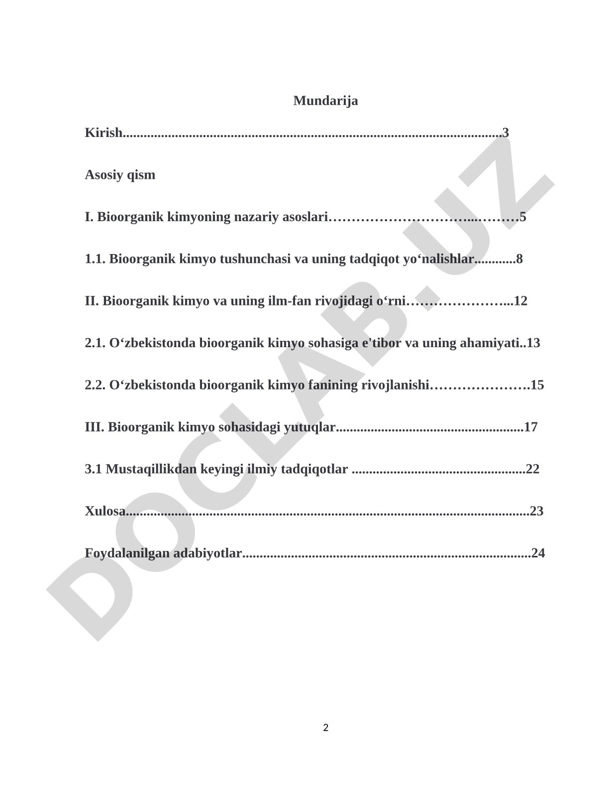 O'zbekistonda bioorganik kimyo sohasida erishilgan yutuqlar