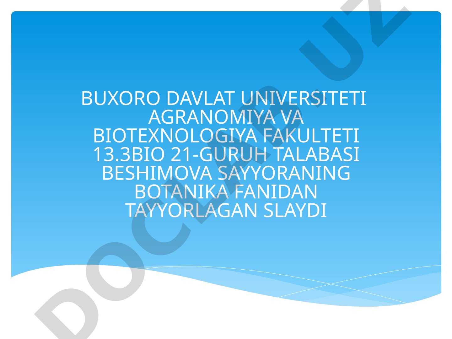 Qirqbo`g`imtoifa o`simliklar bo`limi